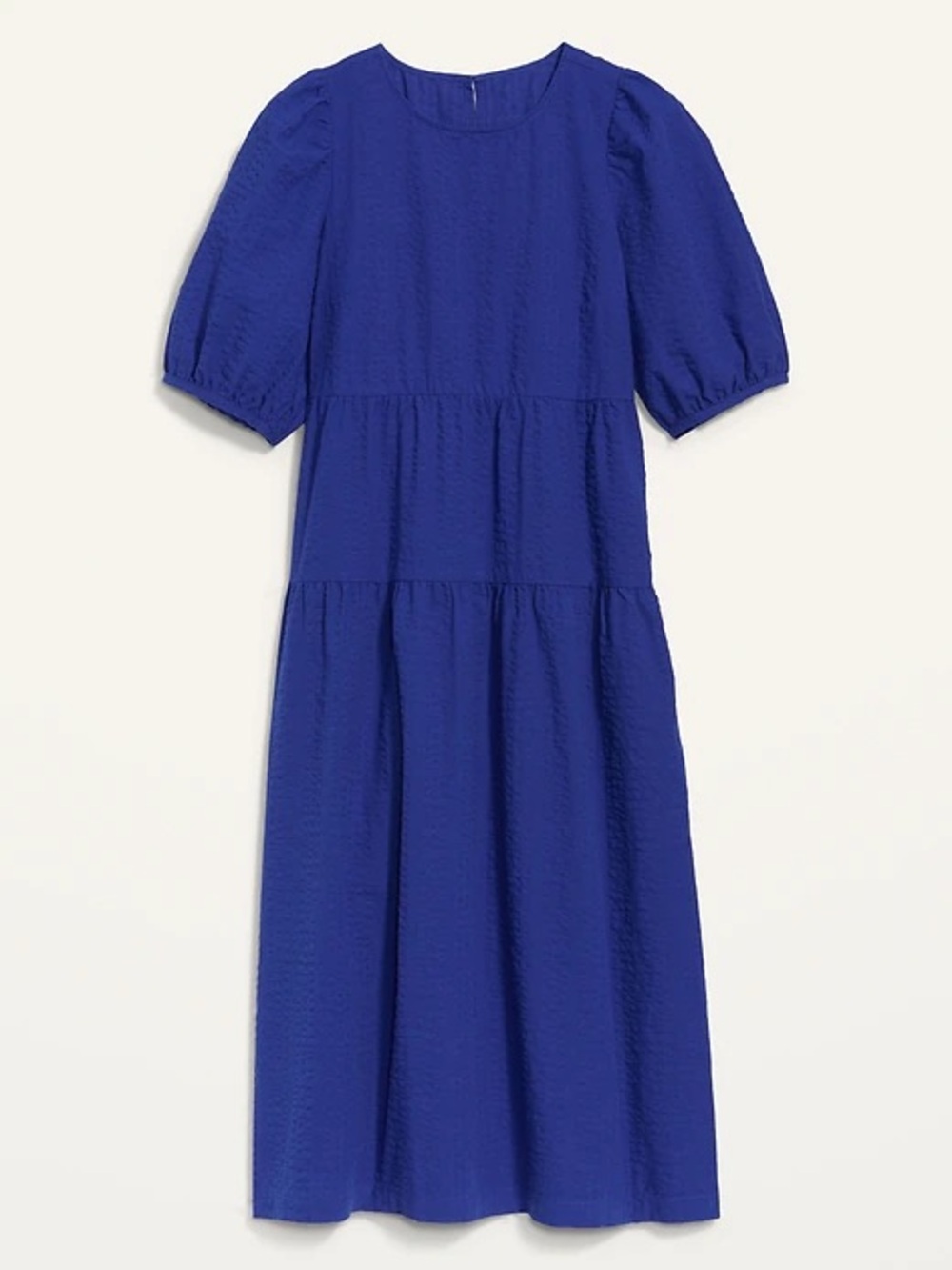 NWT Old Navy Tiered Puff-Sleeve All-Day Midi Swing Dress size XS